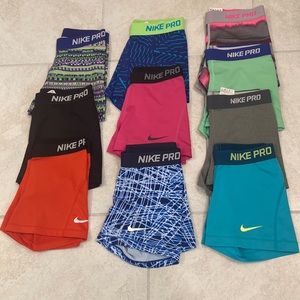 Nike pro shorts 10 pairs